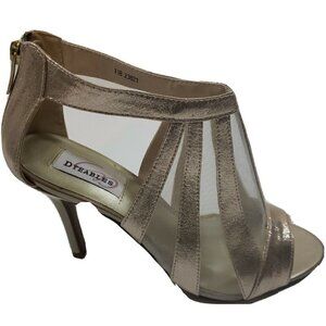 Dyeables ~Woman Size 11 B~ Silver/Gold Heeled Sandal NEW.